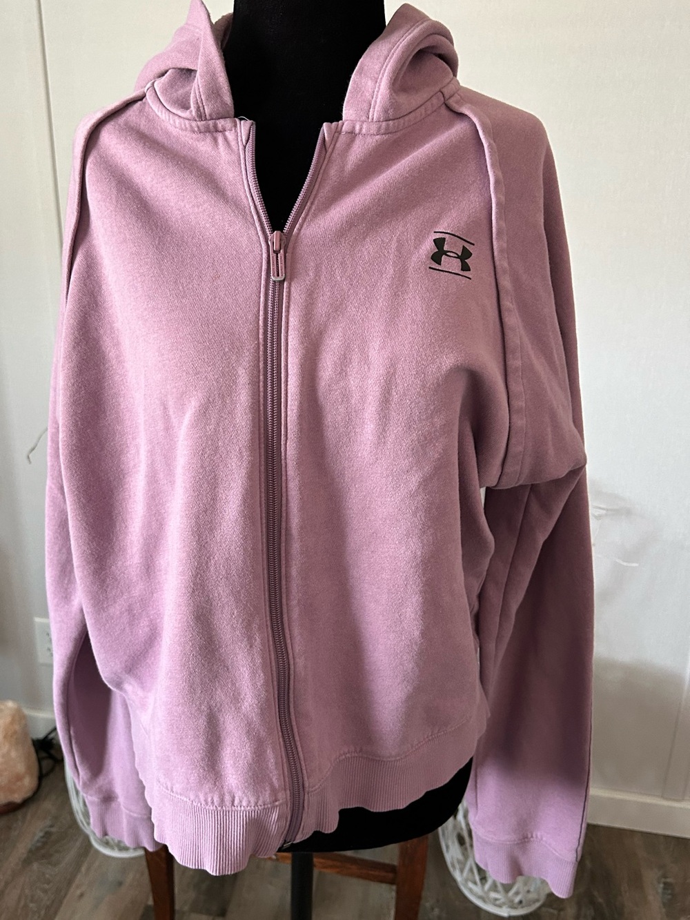 Under Armour Women's Dusty Mauve Zip-Up Hoodie Jacket